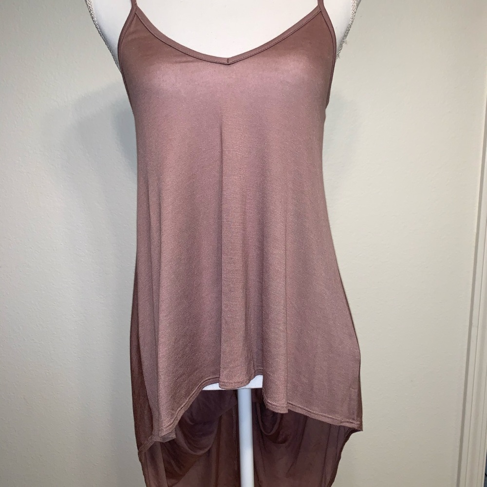 5/$25!!!!  Beautiful Plum High Low Tank Top